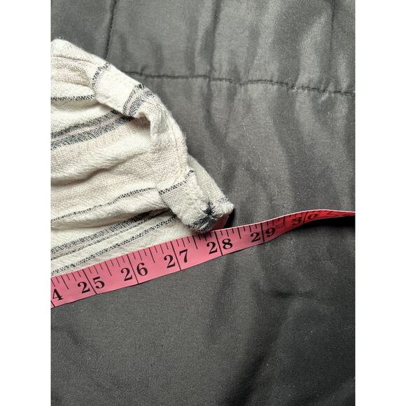 SO stripe minimalist linen coastal pull on pants womens medium boho chic flowy - Picture 10 of 10